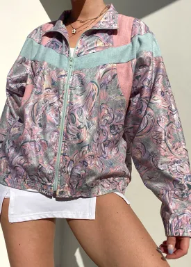 80's Pastel Print Windbreaker (M-L)