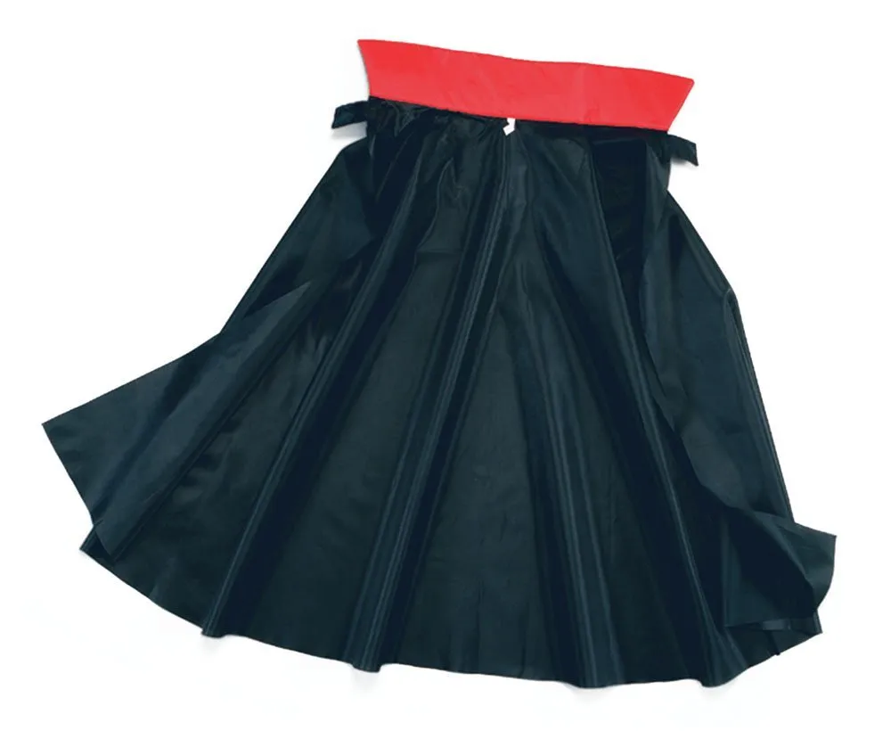 90cm Children's Black Vampire Cape with Red Neckline