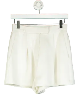 Alex Perry Cream Pleated High-waisted Shorts UK 8