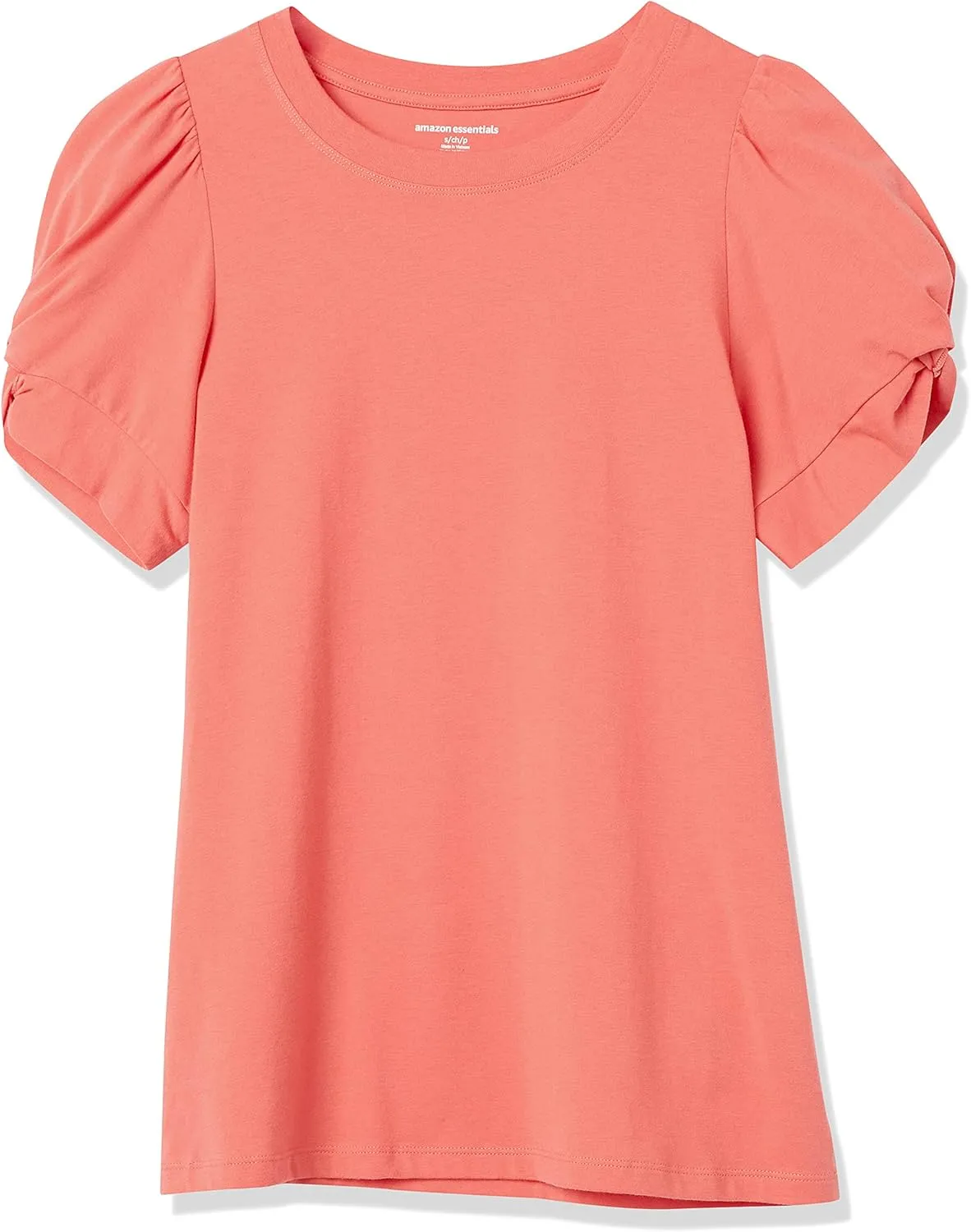 Amazon Essentials Women's Classic-Fit Twist Sleeve Crewneck T-Shirt