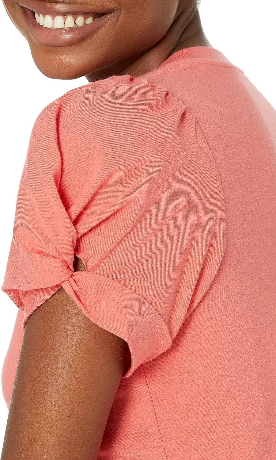 Amazon Essentials Women's Classic-Fit Twist Sleeve Crewneck T-Shirt
