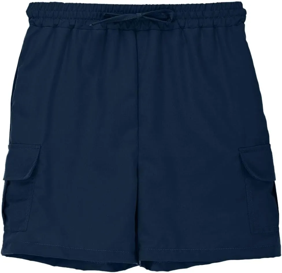 Boys Knee Length Cargo Shorts Kids School Uniform Pull On Shorts 2025 Preppy Solid Elastic Waist Pants with Pockets