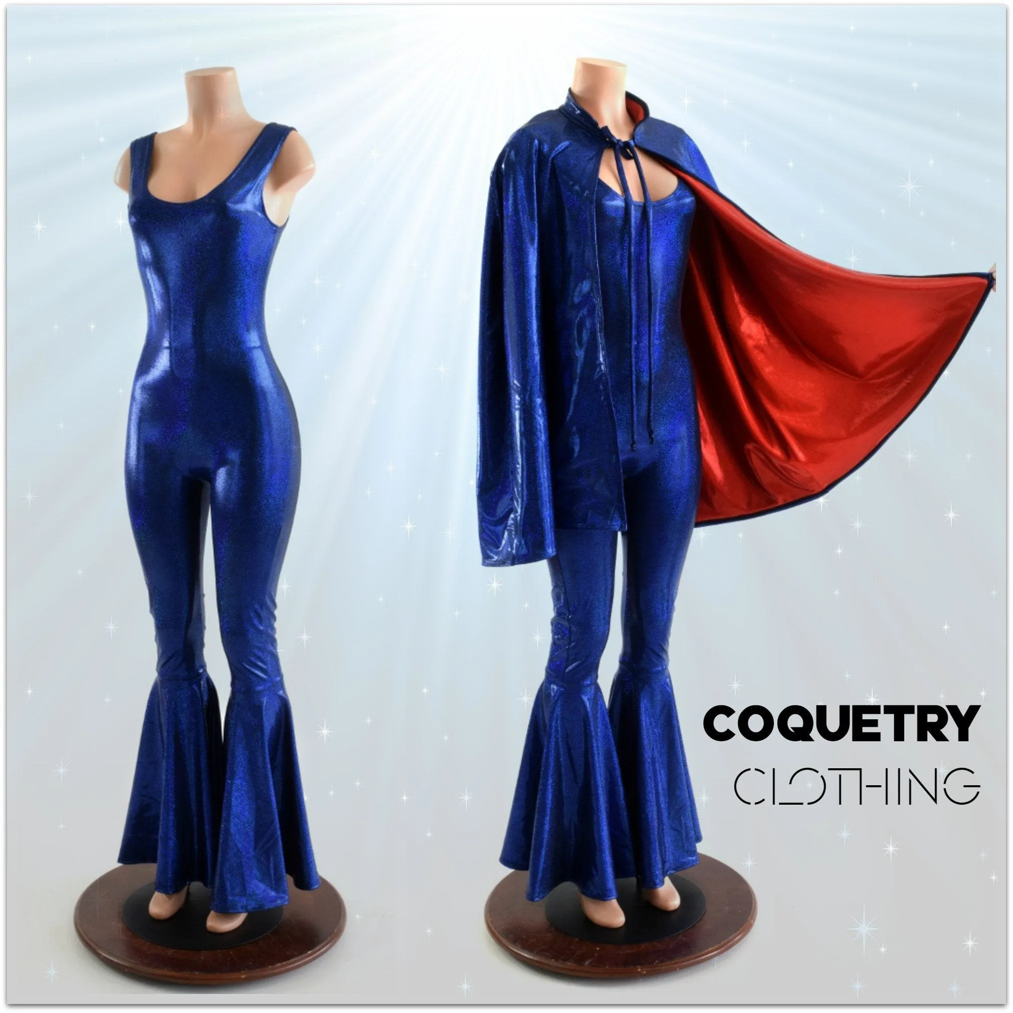 Cape & Flared Catsuit Set