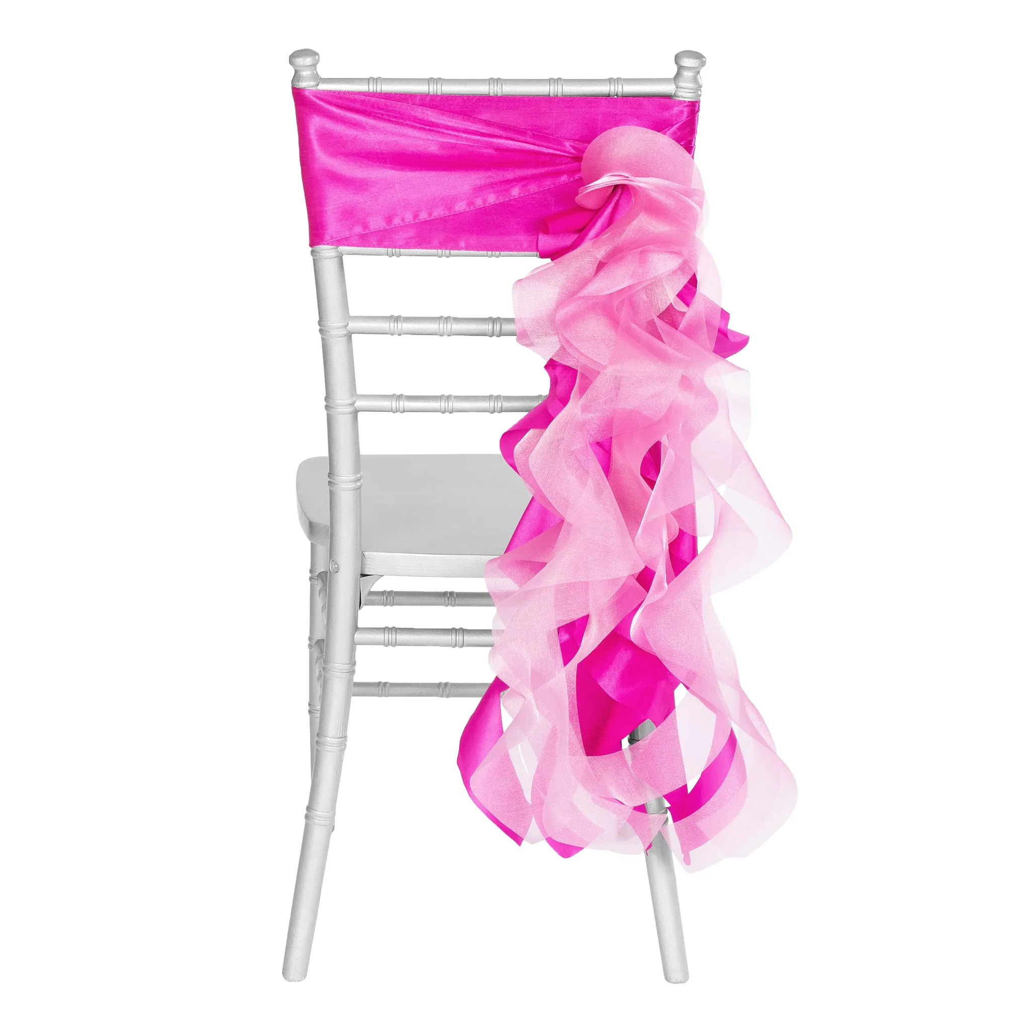 Curly Willow Chair Sash - Fuchsia
