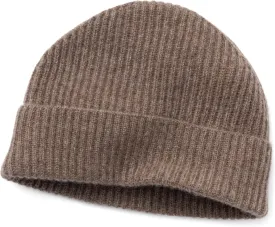 Fishers Finery Men's 100% Pure Cashmere Ribbed Cuffed Hat; Ultra Plush