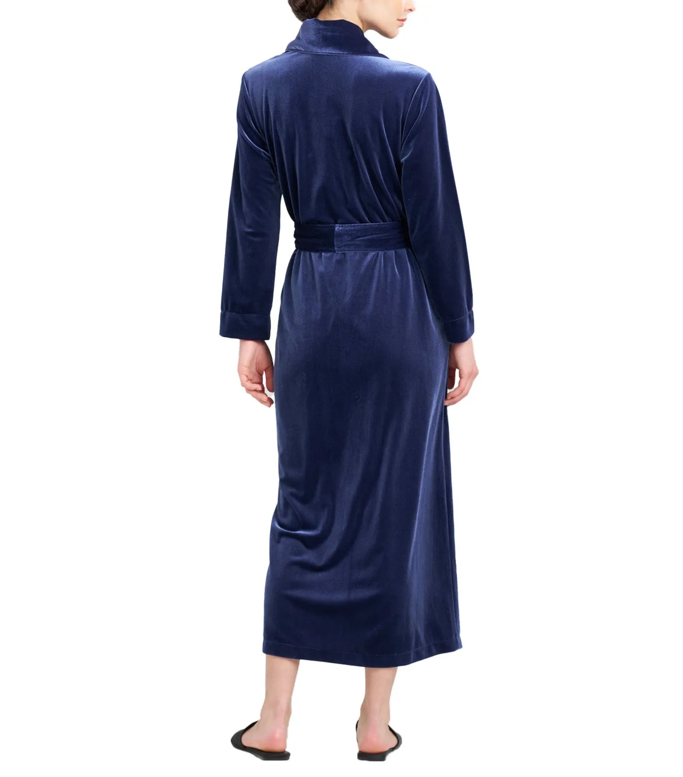 Natalie Velvet Robe Midnight Navy