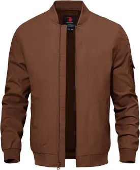 TBMPOY Men's Lightweight Bomber Jackets Light Track Jackets Casual Summer Windbreaker Outdoor Golf Fashion Coat for Men
